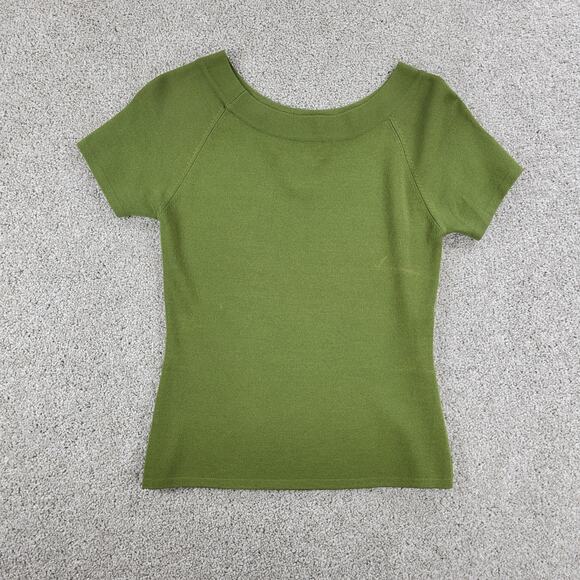 Joseph A Basic Shirt Womens S Green‎ Plain Stretch Fit Pullover Scoop Neck Layer - Picture 3 of 12